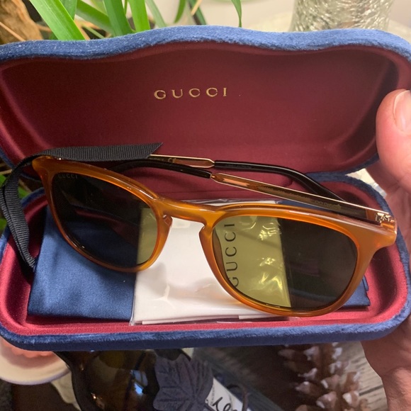 Authentic GUCCI 51 Square Acetate Metal logo sunglasses - Picture 13 of 15